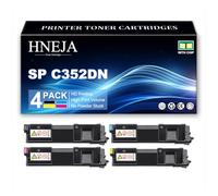 HNEJA Cartouche Toner SP C352, Compatible Cartouches Toner 407383 407384 407385 407386 pour Ricoh SP C352DN Imprimante,4 Colors-1 Pack