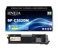 HNEJA Cartouche Toner SP C352, Compatible Cartouches Toner 407383 407384 407385 407386 pour Ricoh SP C352DN Imprimante,Yellow-1 Pack