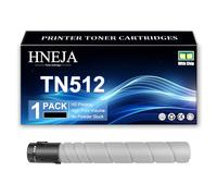 HNEJA Cartouche Toner TN512, Cartouches Toner Compatibles TN512K TN512C TN512M TN512Y (A33K132 A33K432 A33K332 A33K232) pour Konica Minolta Bizhub C454 C454e C554 C554e Imprimante,Black-1 Pack