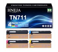 HNEJA Cartouche Toner TN711, Cartouches Toner Compatibles A3VU150 A3VU450 A3VU350 A3VU250 pour Konica Minolta Bizhub C654 C654e C754 C754e Imprimantes,4 Colors-1 Pack