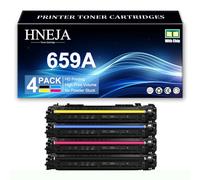 HNEJA Cartouches De Toner 659A pour HP M856dn M856x M776dn M776z Imprimante, Remplacement De Cartouche De Toner Compatible W2010A W2011A W2012A W2013A,4 Colors-1 Pack