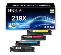 HNEJA Cartouches Toner 219X pour HP 3302fdwg 3302sdw 3302sdwg 3202dn 3202dng 3202dw 3302fdn Imprimante, Remplacement Cartouche Toner Haut Rendement W2190X W2191X W2193X W2192X,4 Colors-1 Pack