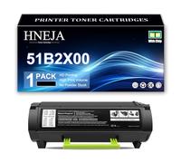 HNEJA Cartouches Toner 51B2X00 pour Lexmark MX417de MS517DN MS617DN MX517DE MX617DE MS317dn MX317dn MS417dn Imprimante | Rendement Élevé | 20000 Pages,Black-1 Pack