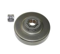 HNFCQXMYOZ Kit de Tambour d'embrayage à Pas de 3/8 7T, roulement d'embrayage de pignon de Jante adapté à la tronçonneuse 362 365 371 372 372XP 570 575(Drum Kit A)