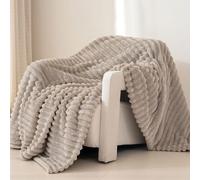 HNGKGJBL Couverture LestéE en Polaire pour Adultes, Format Queen, Douce Et Moelleuse, IdéAle pour Dormir Et Se DéTendre(J Khaki,120 * 200cm)