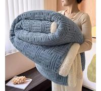 HNGKGJBL Couverture LestéE en Polaire Sherpa pour Adulte, IdéAle pour Dormir, Couverture Double Face Douce Et Moelleuse pour Canapé, Lit Ou Fauteuil(Light Blue,150 * 200cm)