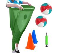 HNGKGJBL Jeu D'ExtéRieur Granny Pants 2025, Jeu de Jardin Granny Pants avec 2 Balles Rebondissantes Et 2 CôNes de Marquage, Jeux de Plein Air pour RéUnions de Famille, pour Adultes Et Enfants(Noir)