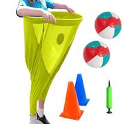 HNGKGJBL Jeu D'ExtéRieur Granny Pants 2025, Jeu de Jardin Granny Pants avec 2 Balles Rebondissantes Et 2 CôNes de Marquage, Jeux de Plein Air pour RéUnions de Famille, pour Adultes Et Enfants(Yellow)