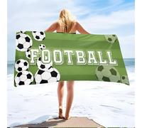 HNHDDZ Grand Serviette de Plage Adulte Homme Enfants Garçons Ados Microfibre Serviette de Plage 3D Football Séchage Rapide Chaise de Plage Serviette de Bain XXL (Style 5,80x160 cm)