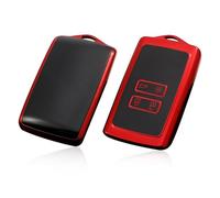 HNHPY Étui De Carte De Clé pour Dacia Duster 2 Duster 3 2018-2024 2025 Duster 2023 Dacia Duster 2024, Coque De Clé De Étui De Protection Voiture Clé Clef Étui Clé,Rouge