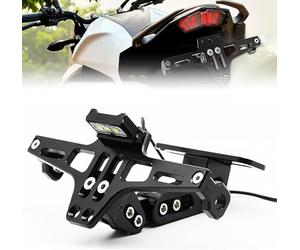HNHPY Support de Plaque de Moto pour BMW R1250 GS R 1250 GS R 1250GS HP, Réglable Aluminium Support Plaque D'immatriculation Moto Porte Immatriculation,Black