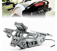 HNHPY Support de Plaque de Moto pour BMW R1250GS R 1250 GS GSA ADV Adventure, Réglable Aluminium Support Plaque D'immatriculation Moto Porte Immatriculation,Grey