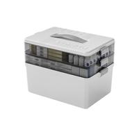Hniuyun Boîte de rangement portable à 3 niveaux avec poignée et multi-compartiments, armoire de rangement de premiers secours en plastique pour la maison, l'école, les voyages