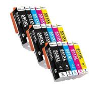 HNJFXCRO 5 Jeux de Cartouches d'encre compatibles PGI 550 CLI 551 PGI-550XL CLI-551XL Compatible avec MG5450 MG5550 MG5650 MG6450 MG6650, Remplacement Compatible(PGI 550 CLI 551 3Set)