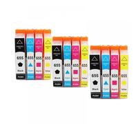 HNJFXCRO Cartouche d'encre 655XL Compatible avec l'imprimante à Jet d'encre H-P DeskJet Ink Advantage 3525 4615 4625 5525 6525(3SET 12PK)