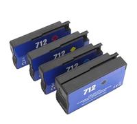 HNJFXCRO Cartouche d'encre 712XL Compatible Compatible avec HP712 3ED71A Compatible avec imprimante à Jet d'encre Couleur DesignJet T210 T230 T250 T650 T630(4color 1set)