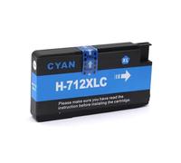 HNJFXCRO Cartouche d'encre Compatible 712XL 712 XL 3ED71A 3ED67A Compatible avec imprimante à Jet d'encre DesignJet T210 T230 T250 T650 T630(1pcs Cyan)