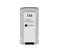 HNJFXCRO Cartouche d'encre Compatible Compatible avec HP738 738, Jet d'encre Couleur 676M6A 676M7A 676M8A 498N8A Compatible avec imprimante DesignJet T950 T850(130ML - MBK)