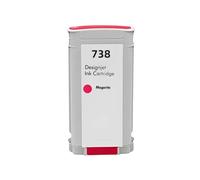 HNJFXCRO Cartouche d'encre Compatible Compatible avec HP738 738, Jet d'encre Couleur 676M6A 676M7A 676M8A 498N8A Compatible avec imprimante DesignJet T950 T850(130ML - M)