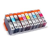 HNJFXCRO Cartouche d'encre Compatible Compatible avec imprimante à Jet d'encre PGI 72 PGI-72 PGI72 Compatible avec Pro-10 Pro-10s(1SET 10PCS)