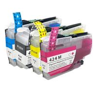 HNJFXCRO Cartouche d'encre Compatible Einkshop LC424 LC424BK LC424C LC424M LC424Y Compatible avec imprimante DCP-J1200DW(1SET)