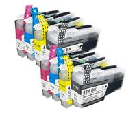 HNJFXCRO Cartouche d'encre Compatible Einkshop LC424 LC424BK LC424C LC424M LC424Y Compatible avec imprimante DCP-J1200DW(2SET)