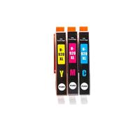 HNJFXCRO Cartouche d'encre Compatible HP920XL HP920 Compatible avec imprimantes Officejet 6000 6500 sans Fil 6500A 7000 7500 7500A(CMY-3COLORS)