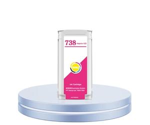 HNJFXCRO Cartouche d'encre Compatible HW 300ML Compatible avec imprimante DesignJet T850 T950, Encre entièrement pigmentée avec Technologie de Puce Stable(HP738 -M-130ML)