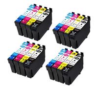 HNJFXCRO Cartouche d'encre complète T502XL 502 502XL, avec Puce, Compatible avec Les imprimantes XP 5100 XP 5105 Workforce WF 2860 WF 2865 DWF, 1 Jeu à 5 Options(16pcs 4set)