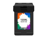 HNJFXCRO Cartouche d'encre de Remplacement 123XL, Compatible avec Deskjet 2620, Deskjet 2630, 2632, 2130, 2132, 2134, Officejet 3830, HP123(1BLACK)