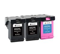 HNJFXCRO Cartouche d'encre de Remplacement 652 XL, Compatible avec Les imprimantes 652XL 652 1115 1118 2135 2136 3635 3636 3835 4535(3PCS)