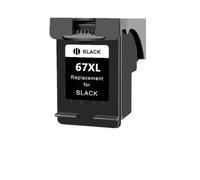 HNJFXCRO Cartouche d'encre de Remplacement 67XL, Compatible avec 67 67 XL, Compatible avec imprimantes 2723 2752 1225 6020 6052 6055 6420 6452 4152 4140 4155(1PACK Black)