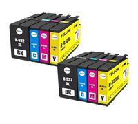 HNJFXCRO Cartouche d'encre de Remplacement Compatible avec imprimante, Compatible avec Officejet 932 933 932XL 933XL 6100 6600 6700 7110 7610 7612 7510 7512(2SET)