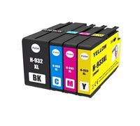 HNJFXCRO Cartouche d'encre de Remplacement Compatible avec imprimante, Compatible avec Officejet 932 933 932XL 933XL 6100 6600 6700 7110 7610 7612 7510 7512(1SET)