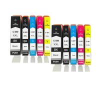 HNJFXCRO Cartouches d'encre compatibles 20PK PGI580 CLI581 Compatible avec imprimantes TS705 TR7550 TR8550 TS6150 TS6250 TS8150 TS8250(2SET)
