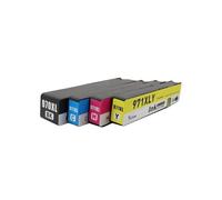 HNJFXCRO Cartouches d'encre compatibles 970XL 971XL Compatible avec Officejet Pro X451dn X451dw X476dn X476dw X551dw X576dw(1SET(4PC))