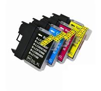 HNJFXCRO Cartouches d'encre compatibles Compatible avec DCP J140W 145C 165C 185C 195C 197C, compatibles avec LC38 LC11 LC61 LC63 LC65 LC67 LC980 LC1100 LC990(1 Set)
