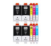 HNJFXCRO Cartouches d'encre compatibles Compatible avec HP934XL 935XL 934, Compatible avec Officejet Pro 6812 6830 6815 6835 6230 6820(4BK 2C 2Y 2M)