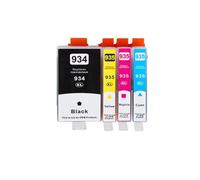 HNJFXCRO Cartouches d'encre compatibles Compatible avec HP934XL 935XL 934, Compatible avec Officejet Pro 6812 6830 6815 6835 6230 6820(1BK 1C 1Y 1M)