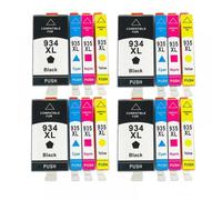 HNJFXCRO Cartouches d'encre compatibles Compatible avec imprimante à Jet d'encre HP934XL 934 934XL 934 HP935XL 935 Compatible avec OfficeJet Pro 6812 6830 6815 6835(4SET 16PK)