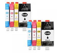 HNJFXCRO Cartouches d'encre compatibles Compatible avec imprimante à Jet d'encre HP934XL 934 934XL 934 HP935XL 935 Compatible avec OfficeJet Pro 6812 6830 6815 6835(2SET 8PK)