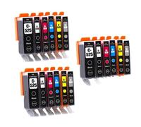 HNJFXCRO Cartouches d'encre compatibles PGI525 CLI526, Compatible avec imprimante IP4850 Ix6550 MG5150 MG5250 MG6150 MG8150 MX885 MG5350(3 Set 6Color)