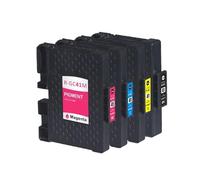 HNJFXCRO Cartouches d'encre GC41 compatibles avec Aficio SG3110DNw 3110SFNw 3100SNw 2100N SG3110DN SG7100DN, Remplacement d'encre entièrement pigmentée(1 Set(4 PCS))
