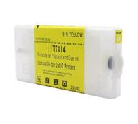 HNJFXCRO Cartouches d'encre Rechargeables T7811-T7816, avec puces, compatibles avec imprimante Frontier-S DX-100 Fuji DX100, Disponibles en 6 Couleurs(T7814-Y)
