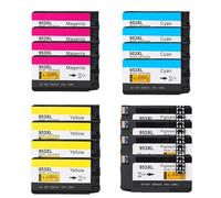HNJFXCRO Jeu de Cartouches d'encre 953XL compatibles Compatible avec OfficeJet Pro 7720 7730 7740 8210 8218 CMYK Noir(4 Set)