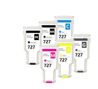 HNJFXCRO Jeu de Cartouches d'encre compatibles, 6 pièces, Compatible avec DesignJet T920, T930, T1500, T1530, T2500, T2530, 300ML, C1Q12A, F9J76A, F9J77A