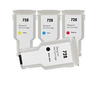 HNJFXCRO Jeu de Cartouches d'encre compatibles Compatible avec 728 728XL DesignJet T730 T830 modèles F9J68A F9J67A F9J66A, Alimentation complète en Encre(Cyan 130ml)