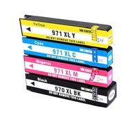 HNJFXCRO Jeu de Cartouches d'encre compatibles Compatible avec 970 971, Compatible avec Officejet Pro MFP X451dn X451dw X476dn X476dw X551dw X576dw, pigments(970XL 971XL-1set)