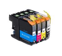 HNJFXCRO Jeu de Cartouches d'encre compatibles Compatible avec LC121 LC123 LC123XL Compatible avec MFC-J4610DW J650DW J4110DW J132W J152W J552DW 4BK(1set)