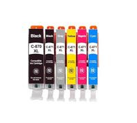 HNJFXCRO Jeu de Cartouches d'encre compatibles Compatible avec PGI-870 CLI-871, Compatible avec l'imprimante MG5780 MG6880 MG7780 PGI870XL CLI871XL 870XL 871XL, Paquet de 1/2/3/4(6COLOR 1SET)